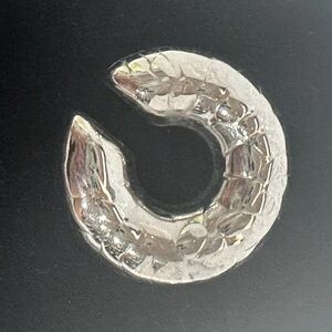 Elegant Silver Textured Hoop Earrings